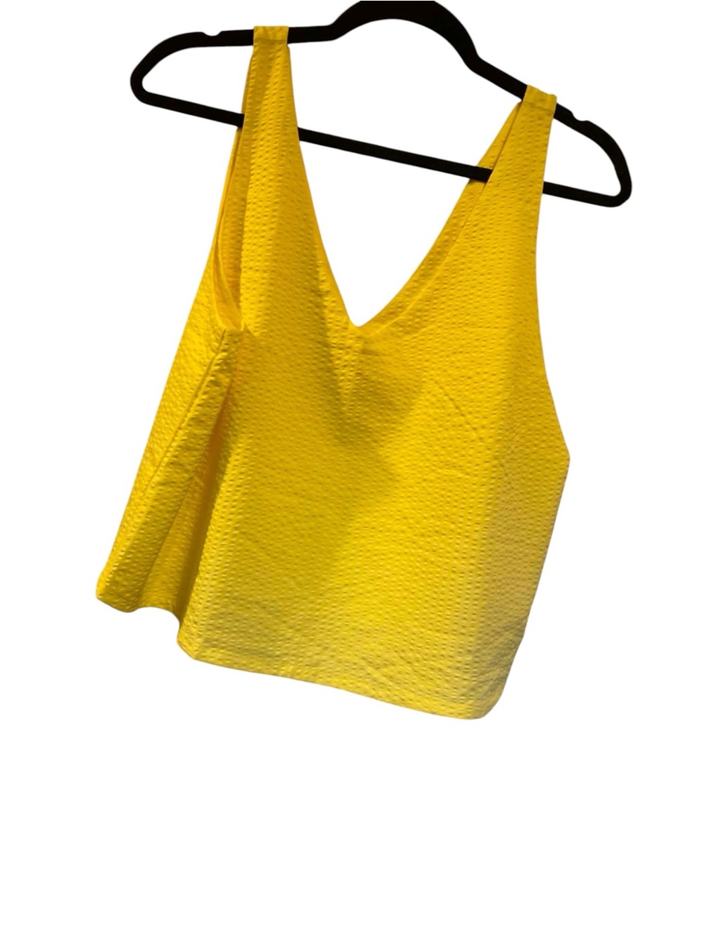 NWT Vuori Villa Textured Crop Tank SUNLIGHT Size Large